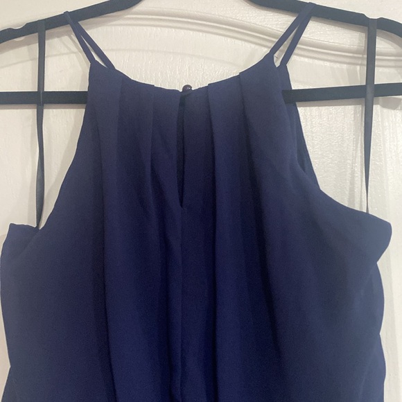 IZ BYER Navy Blue Junior’s dress with belt. - Picture 4 of 8